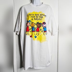 Women's Graphic Tee - White with Colorful Print